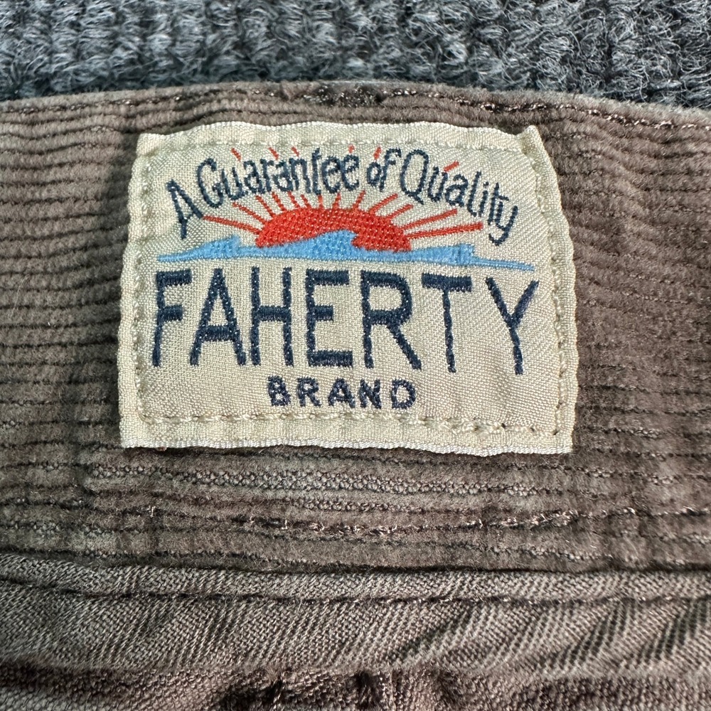 Faherty Brand Men's Brown Corduroy Pants Organic Cotton Blend Size 33x32 - Picture 5 of 11